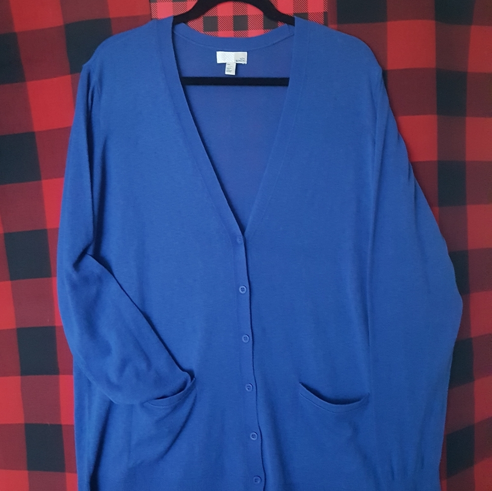 Royal Blue Long Light Cardigan 14th & Union XXL